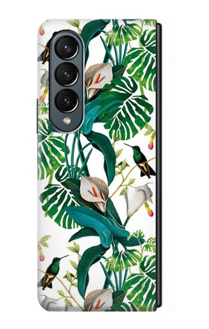S3697 リーフライフバード Leaf Life Birds Samsung Galaxy Z Fold 4 バックケース、フリップケース・カバー