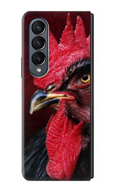 S3797 チキンオンドリ Chicken Rooster Samsung Galaxy Z Fold 4 バックケース、フリップケース・カバー