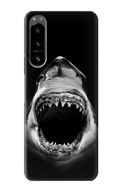 S3100 白のサメ Great White Shark Sony Xperia 5 IV バックケース、フリップケース・カバー