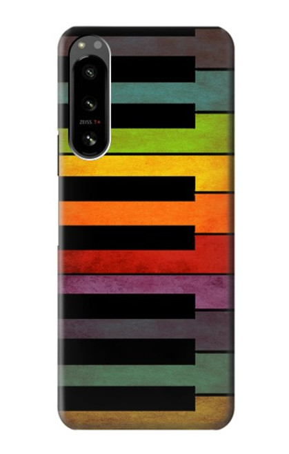 S3451 カラフルなピアノ Colorful Piano Sony Xperia 5 IV バックケース、フリップケース・カバー