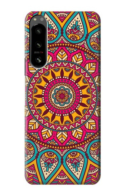 S3694 ヒッピーアートパターン Hippie Art Pattern Sony Xperia 5 IV バックケース、フリップケース・カバー