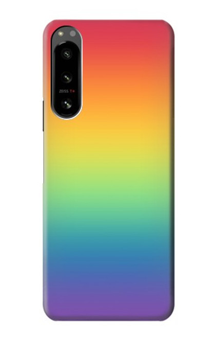 S3698 LGBTグラデーションプライドフラグ LGBT Gradient Pride Flag Sony Xperia 5 IV バックケース、フリップケース・カバー