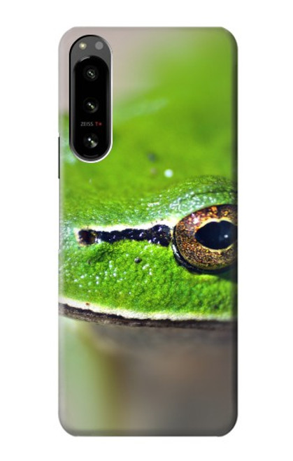 S3845 緑のカエル Green frog Sony Xperia 5 IV バックケース、フリップケース・カバー