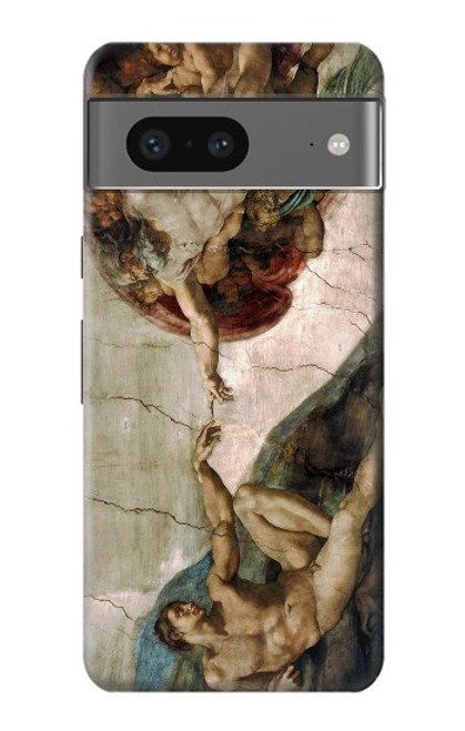 S0179 ミケランジェロ アダムの創造 Michelangelo The creation of Adam Google Pixel 7 バックケース、フリップケース・カバー