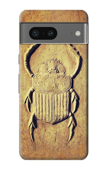 S2401 エジプトのスカラベ 甲虫 グラフィックプリント Egyptian Scarab Beetle Graphic Printed Google Pixel 7 バックケース、フリップケース・カバー