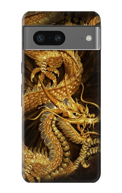 S2804 ゴールドドラゴンプリント Chinese Gold Dragon Printed Google Pixel 7 バックケース、フリップケース・カバー