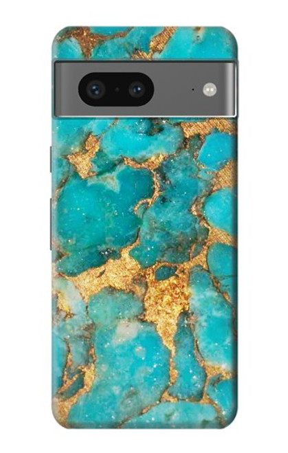 S2906 アクアターコイズ宝石グラフィックプリント Aqua Turquoise Stone Google Pixel 7 バックケース、フリップケース・カバー