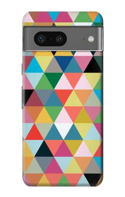 S3049 三角形の鮮やかな色 Triangles Vibrant Colors Google Pixel 7 バックケース、フリップケース・カバー