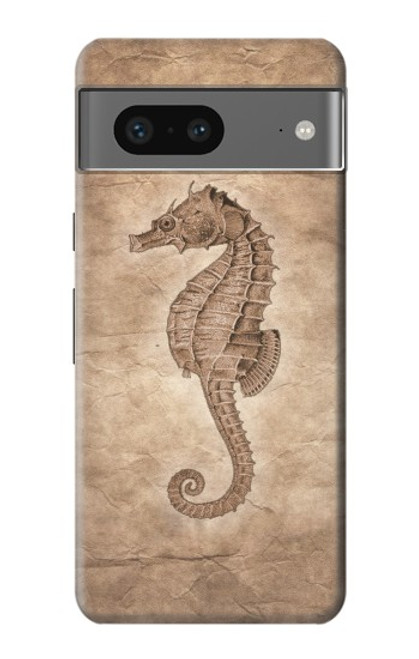 S3214 タツノオトシゴスケルトン化石 Seahorse Skeleton Fossil Google Pixel 7 バックケース、フリップケース・カバー