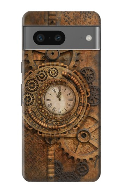 S3401 クロックギア スチームパンク Clock Gear Streampunk Google Pixel 7 バックケース、フリップケース・カバー