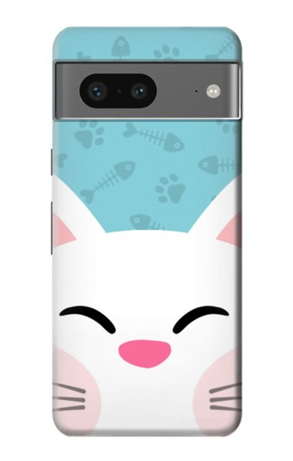 S3542 かわいい猫漫画 Cute Cat Cartoon Google Pixel 7 バックケース、フリップケース・カバー