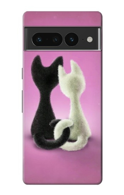 S1832 猫を愛します Love Cat Google Pixel 7 Pro バックケース、フリップケース・カバー