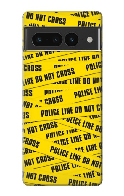 S2088 警察の警戒線は交差しません Police Line Do Not Cross Google Pixel 7 Pro バックケース、フリップケース・カバー