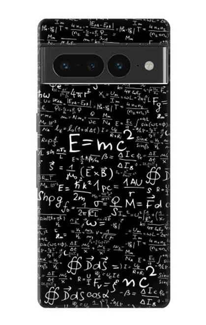 S2574 数学物理学黒板式 Mathematics Physics Blackboard Equation Google Pixel 7 Pro バックケース、フリップケース・カバー