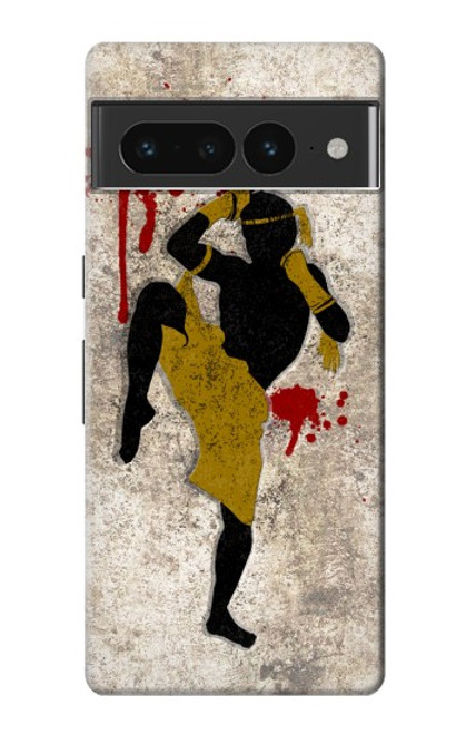 S2635 ムエタイキックボクシング格闘技 Muay Thai Kickboxing Fight Blood Google Pixel 7 Pro バックケース、フリップケース・カバー