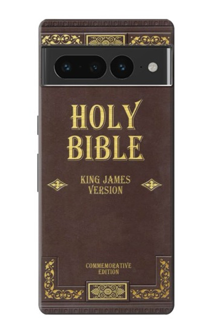 S2889 聖書 Holy Bible Cover King James Version Google Pixel 7 Pro バックケース、フリップケース・カバー