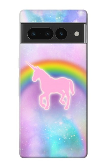S3070 レインボーユニコーンパステル Rainbow Unicorn Pastel Sky Google Pixel 7 Pro バックケース、フリップケース・カバー