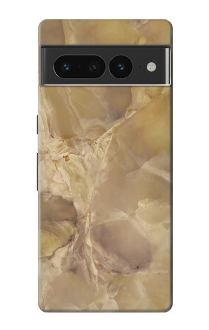 S3240 黄色の大理石 Yellow Marble Stone Google Pixel 7 Pro バックケース、フリップケース・カバー