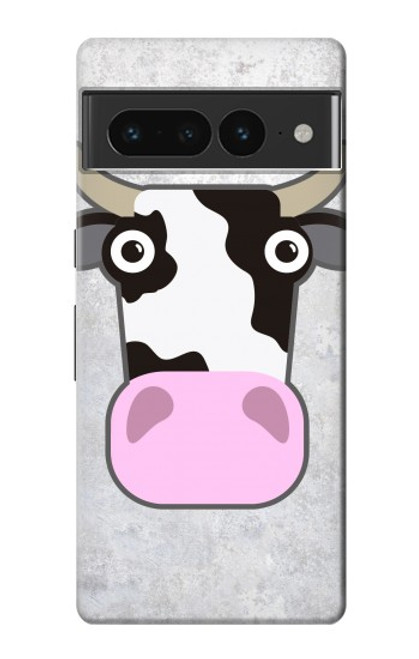 S3257 牛の漫画 Cow Cartoon Google Pixel 7 Pro バックケース、フリップケース・カバー