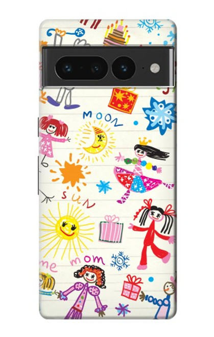 S3280 キッズ・ドローイング Kids Drawing Google Pixel 7 Pro バックケース、フリップケース・カバー