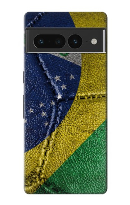 S3297 ブラジルの旗ビンテージフットボールのグラフィック Brazil Flag Vintage Football Graphic Google Pixel 7 Pro バックケース、フリップケース・カバー