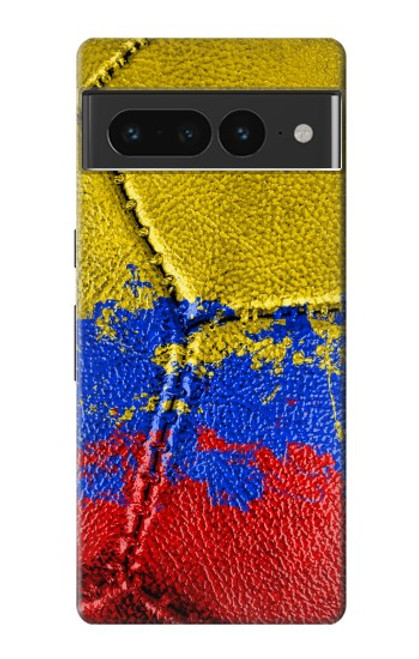 S3306 コロンビアの旗ビンテージフットボールのグラフィック Colombia Flag Vintage Football Graphic Google Pixel 7 Pro バックケース、フリップケース・カバー