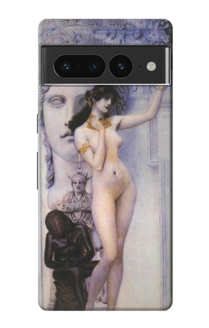 S3353 グスタフ・クリムト彫刻の寓意 Gustav Klimt Allegory of Sculpture Google Pixel 7 Pro バックケース、フリップケース・カバー
