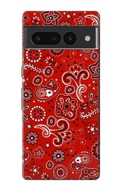 S3354 赤バンダナ Red Classic Bandana Google Pixel 7 Pro バックケース、フリップケース・カバー