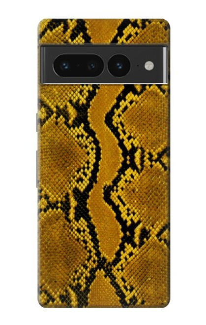 S3365 黄パイソンの皮膚 グラフィックプリント Yellow Python Skin Graphic Print Google Pixel 7 Pro バックケース、フリップケース・カバー