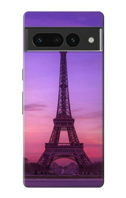 S3447 エッフェルパリの夕日 Eiffel Paris Sunset Google Pixel 7 Pro バックケース、フリップケース・カバー