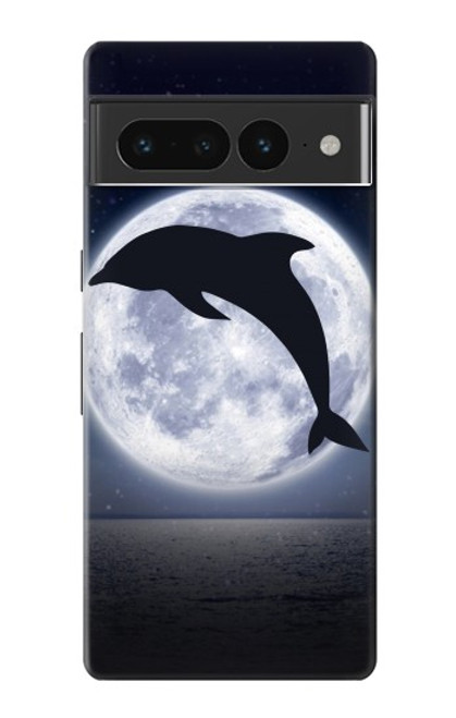 S3510 ドルフィン Dolphin Moon Night Google Pixel 7 Pro バックケース、フリップケース・カバー