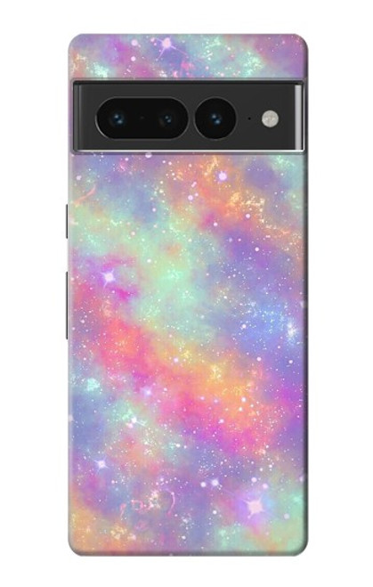 S3706 パステルレインボーギャラクシーピンクスカイ Pastel Rainbow Galaxy Pink Sky Google Pixel 7 Pro バックケース、フリップケース・カバー