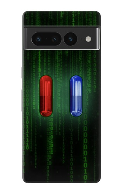 S3816 赤い丸薬青い丸薬カプセル Red Pill Blue Pill Capsule Google Pixel 7 Pro バックケース、フリップケース・カバー