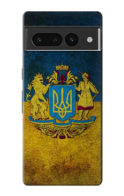 S3858 ウクライナ ヴィンテージ旗 Ukraine Vintage Flag Google Pixel 7 Pro バックケース、フリップケース・カバー