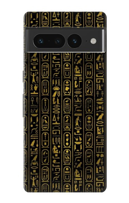 S3869 古代エジプトの象形文字 Ancient Egyptian Hieroglyphic Google Pixel 7 Pro バックケース、フリップケース・カバー