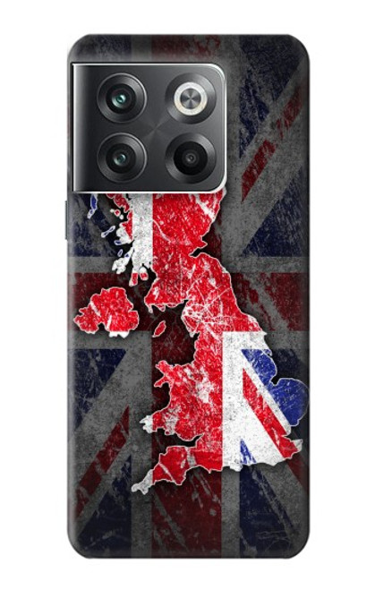 S2936 英国旗地図 UK British Flag Map OnePlus Ace Pro バックケース、フリップケース・カバー