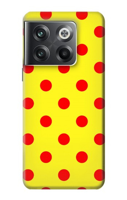 S3526 赤い水玉 Red Spot Polka Dot OnePlus Ace Pro バックケース、フリップケース・カバー