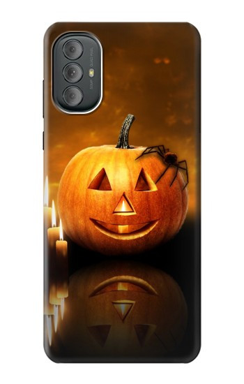 S1083 南瓜 蜘蛛 蝋燭 ハロウィーン Pumpkin Spider Candles Halloween Motorola Moto G Power 2022, G Play 2023 バックケース、フリップケース・カバー