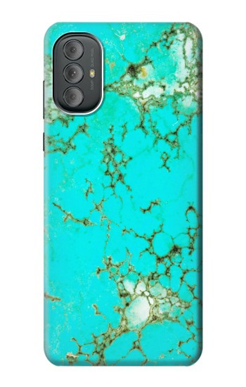 S2377 ターコイズの宝石用原石のグラフィックプリント Turquoise Gemstone Texture Graphic Printed Motorola Moto G Power 2022, G Play 2023 バックケース、フリップケース・カバー