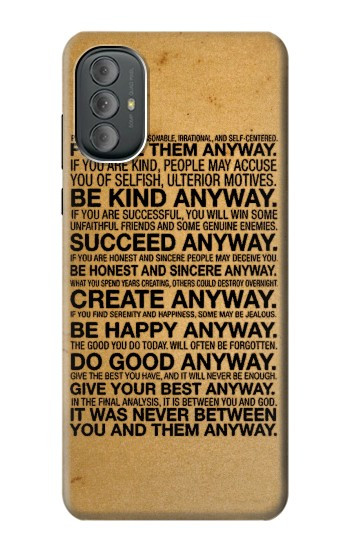 S2513 マザーテレサ とにかく引用 Mother Teresa Anyway Quotes Motorola Moto G Power 2022, G Play 2023 バックケース、フリップケース・カバー