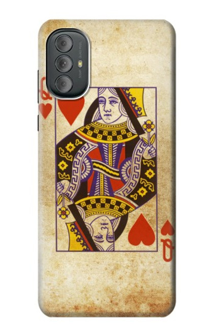 S2833 ポーカーカード ハートの女王 Poker Card Queen Hearts Motorola Moto G Power 2022, G Play 2023 バックケース、フリップケース・カバー