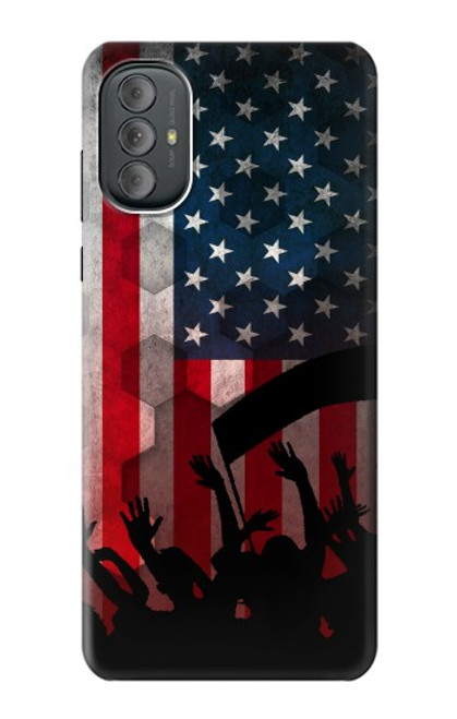 S2989 アメリカサッカー USA American Football Soccer Flag Motorola Moto G Power 2022, G Play 2023 バックケース、フリップケース・カバー