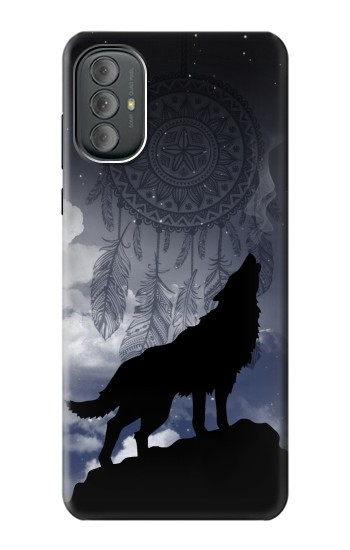 S3011 ドリームキャッチャーオオカミは 月にハウリング Dream Catcher Wolf Howling Motorola Moto G Power 2022, G Play 2023 バックケース、フリップケース・カバー