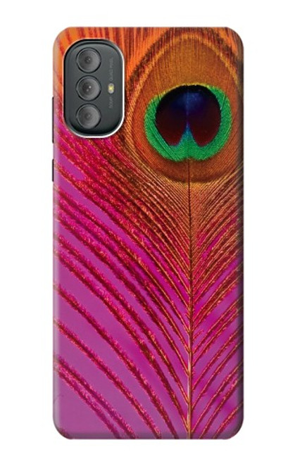 S3201 ピンクピーコックフェザー Pink Peacock Feather Motorola Moto G Power 2022, G Play 2023 バックケース、フリップケース・カバー