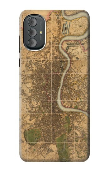 S3230 ロンドンのヴィンテージマップ Vintage Map of London Motorola Moto G Power 2022, G Play 2023 バックケース、フリップケース・カバー
