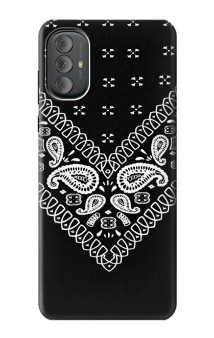 S3363 黒バンダナ Bandana Black Pattern Motorola Moto G Power 2022, G Play 2023 バックケース、フリップケース・カバー