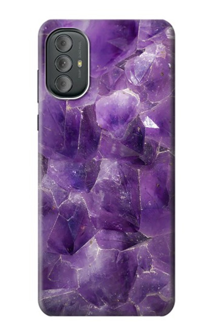 S3713 パープルクォーツアメジストグラフィックプリント Purple Quartz Amethyst Graphic Printed Motorola Moto G Power 2022, G Play 2023 バックケース、フリップケース・カバー