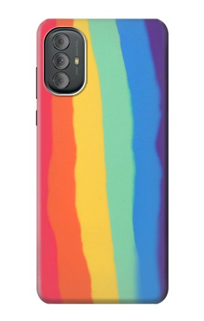 S3799 かわいい縦水彩レインボー Cute Vertical Watercolor Rainbow Motorola Moto G Power 2022, G Play 2023 バックケース、フリップケース・カバー