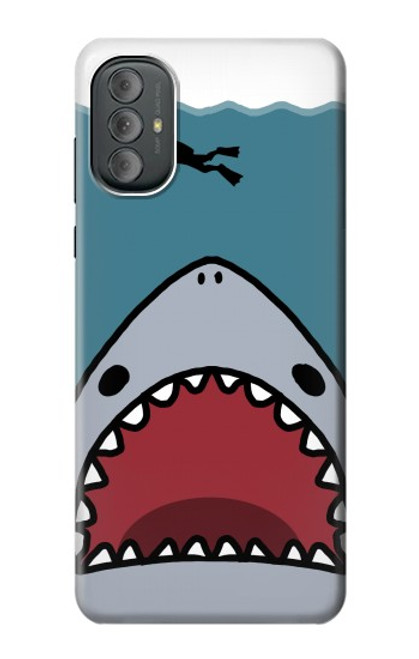 S3825 漫画のサメの海のダイビング Cartoon Shark Sea Diving Motorola Moto G Power 2022, G Play 2023 バックケース、フリップケース・カバー