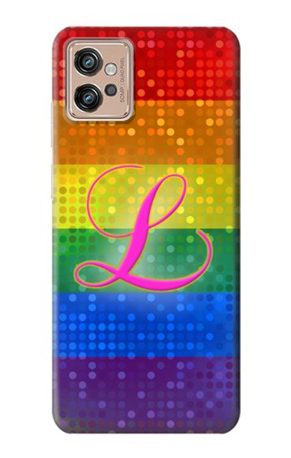 S2900 レインボーLGBTレズビアンプライド旗 Rainbow LGBT Lesbian Pride Flag Motorola Moto G32 バックケース、フリップケース・カバー